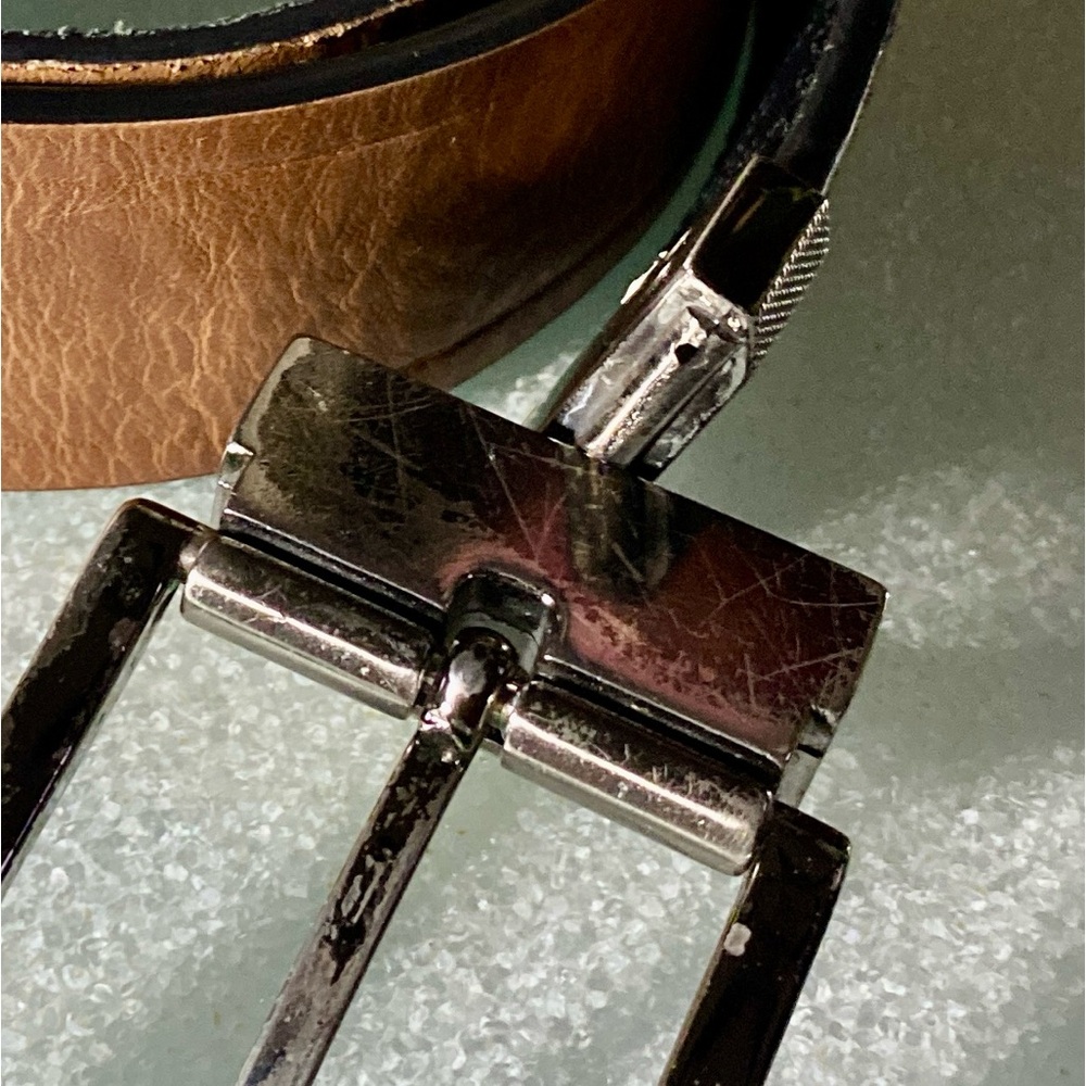 Dickies Men’s brown leather Belt  double- sided - Picture 7 of 16